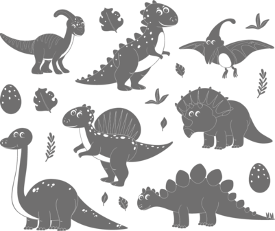 Muursticker Dino&#039;s set | Muur &amp; Stickers