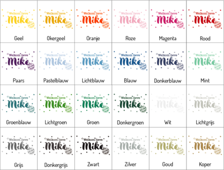 Kleuren raamsticker geboorte welkom lieve hartjes sterren | Muur &amp; Stickers