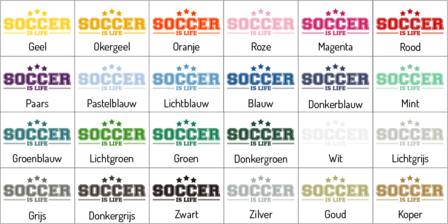Muursticker Soccer is life voor een jongenskamer of meisjeskamer | muurenstickers.nl