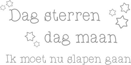 Muursticker Dag sterren, dag maan | Muur &amp; Stickers