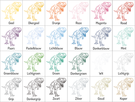 Muursticker dinosaurus geometrisch | Muur &amp; Stickers