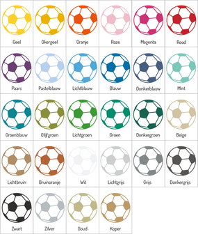 Kleuren stickers voetbal | Muur & Stickers