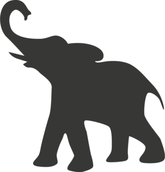 Krijtbordfolie muursticker olifant | Muur &amp; Stickers