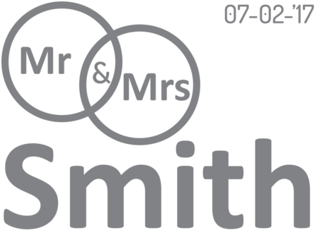 Muursticker mr & mrs Smith | muurenstickers.nl