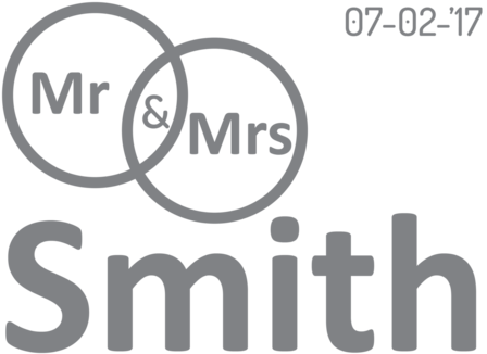 Muursticker mr &amp; mrs Smith | muurenstickers.nl