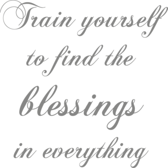 Muursticker train yourself to find the blessings in everything | muurenstickers.nl