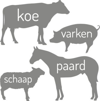 Muursticker grote boerderij dieren | muurenstickers.nl