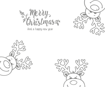 Kerst raamsticker rendier | Muur & Stickers