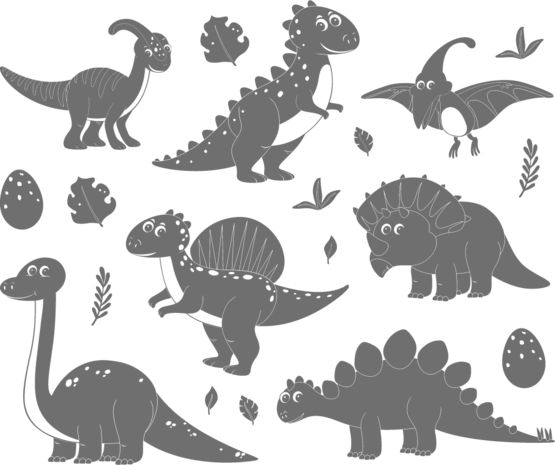 Muursticker Dino's set | Muur & Stickers