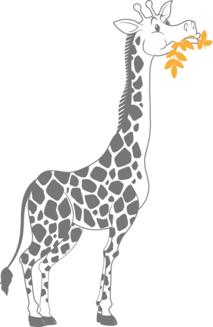 Muursticker Giraf | Muur & Stickers