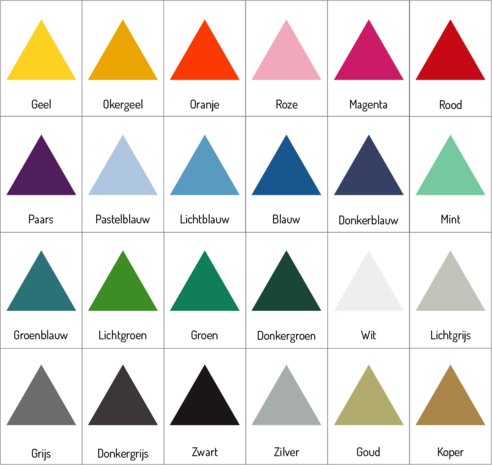 Kleuren muursticker driehoek | Muur & Stickers