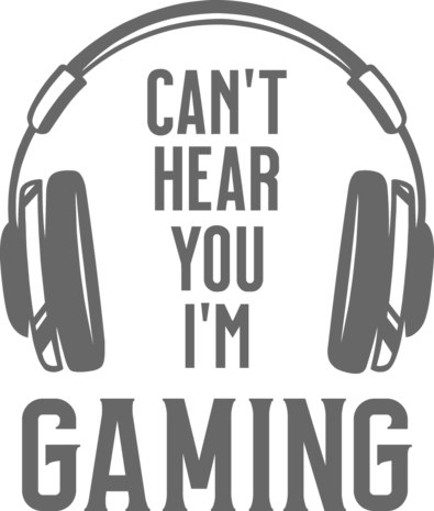 Muursticker can't hear you i'm gaming | Muur & Stickers