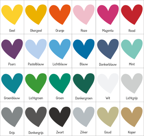 Sticker hartje kleuren | muurenstickers.nl
