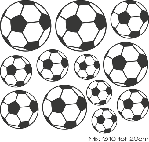 Wandsticker voetbal set | muurenstickers.nl