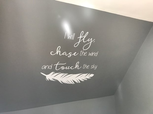 Muursticker i will fly, chase the wind and touch the sky | muurenstickers.nl