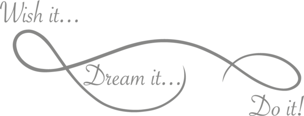 Muursticker wish it, dream it, do it | Muur & Stickers