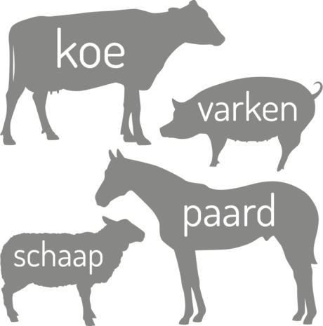 Muursticker grote boerderij dieren | muurenstickers.nl