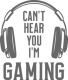 Muursticker can't hear you i'm gaming | Muur & Stickers