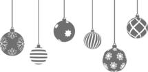 Raamsticker 'Kerstballen'