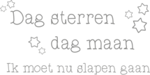 SALE | Muursticker 'Dag sterren dag maan'