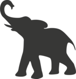 Krijtbordfolie 'Olifant'