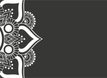 Krijtbordfolie 'Ornament liggend'