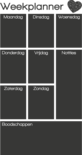 Krijtbordfolie 'Weekplanner hart'