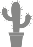 Muursticker 'Cactus in pot'