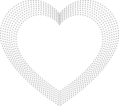 Muursticker 'Hart puntjes'
