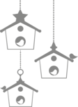 Muursticker 'Vogelhuisjes'