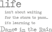 Muursticker 'Life isn't about waiting for the storm to pass'