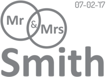 Muursticker 'Mr & Mrs Smith'