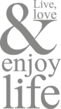 Muursticker 'Live, love & enjoy life'