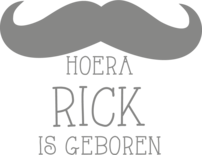 Geboortesticker 'Snor'