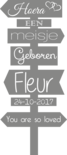 Geboortesticker 'Wegwijzer'