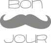 Muursticker 'Bonjour'